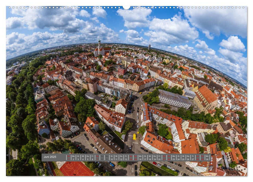 Meine Heimat von oben - Luftbilder von Augsburg (CALVENDO Premium Wandkalender 2025)