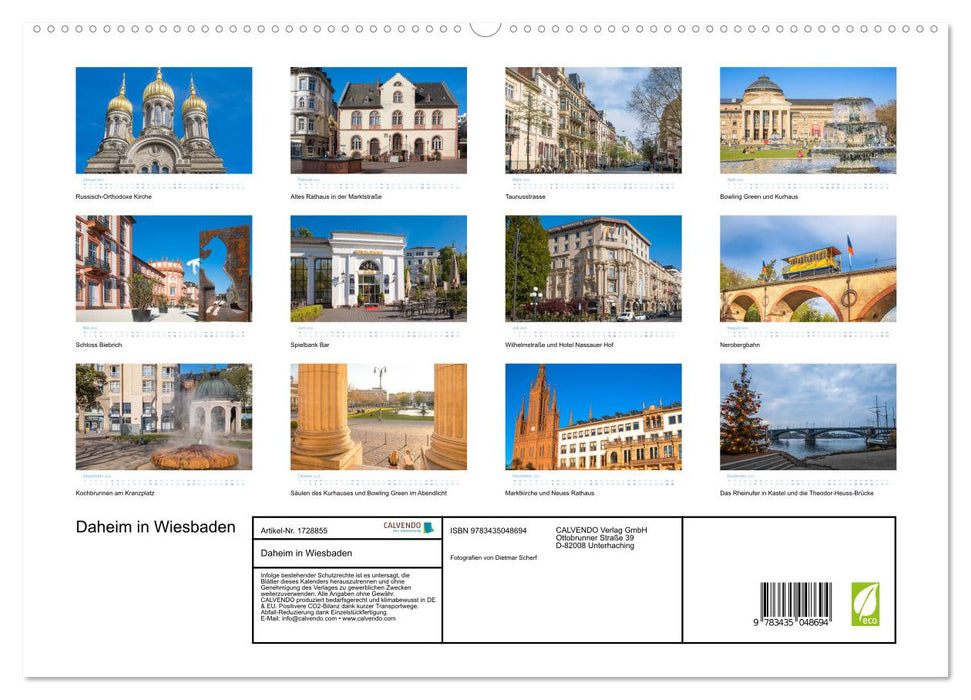 Daheim in Wiesbaden (CALVENDO Premium Wandkalender 2025)