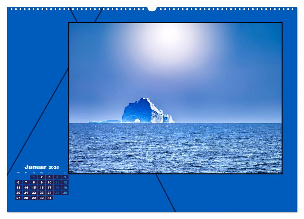 ruhige Farbe Blau (CALVENDO Premium Wandkalender 2025)