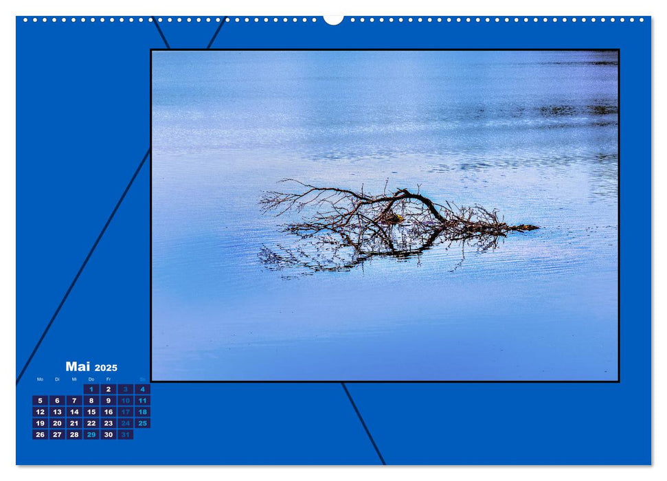 ruhige Farbe Blau (CALVENDO Premium Wandkalender 2025)