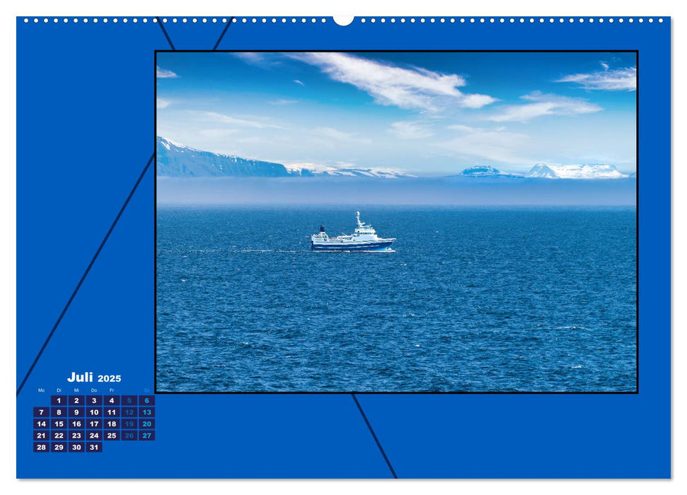 ruhige Farbe Blau (CALVENDO Premium Wandkalender 2025)