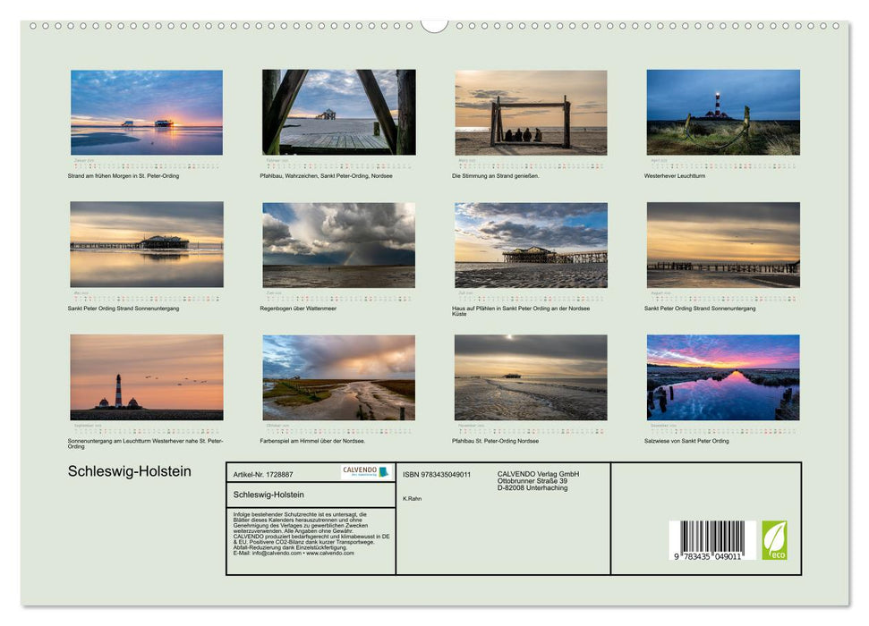 Schleswig-Holstein (CALVENDO Premium Wandkalender 2025)