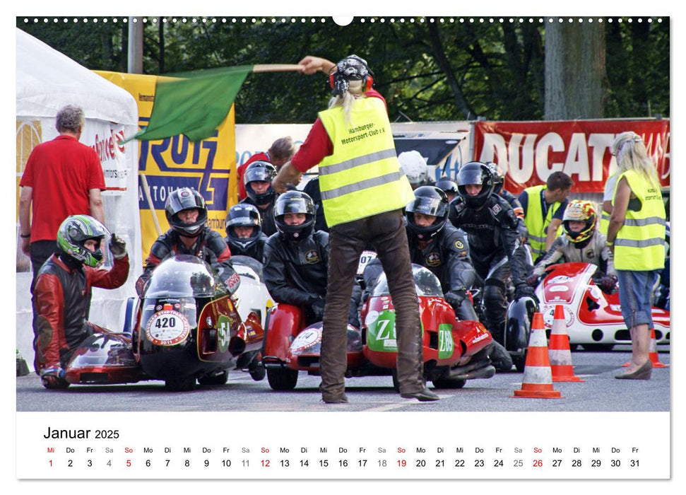 Faszination Oldtimer Motorrad - Momentaufnahmen von Hamburger Stadtparkrennen (CALVENDO Premium Wandkalender 2025)