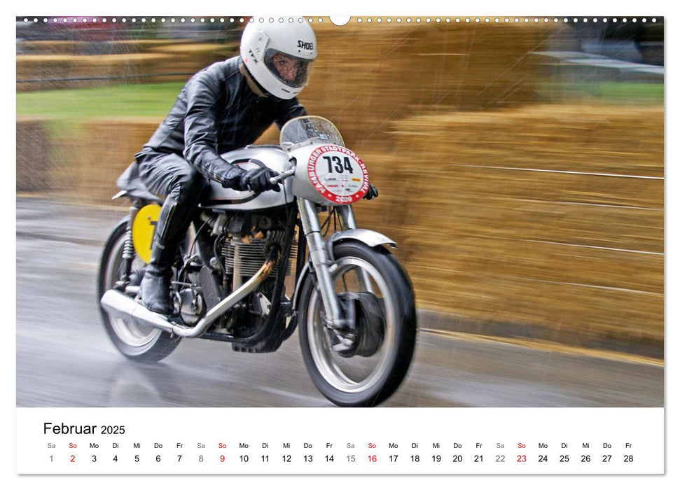 Faszination Oldtimer Motorrad - Momentaufnahmen von Hamburger Stadtparkrennen (CALVENDO Premium Wandkalender 2025)