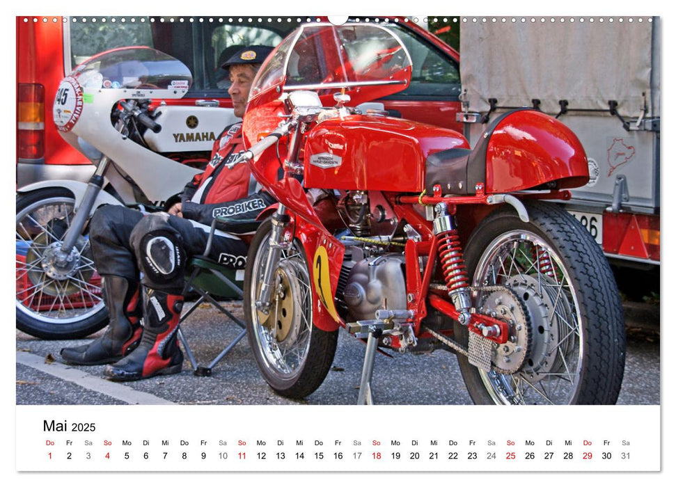 Faszination Oldtimer Motorrad - Momentaufnahmen von Hamburger Stadtparkrennen (CALVENDO Premium Wandkalender 2025)