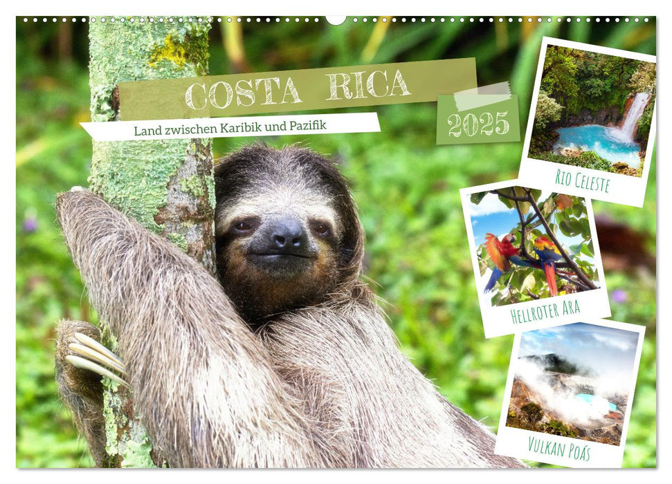 Costa Rica - Land zwischen Karibik und Pazifik (CALVENDO Wandkalender 2025)