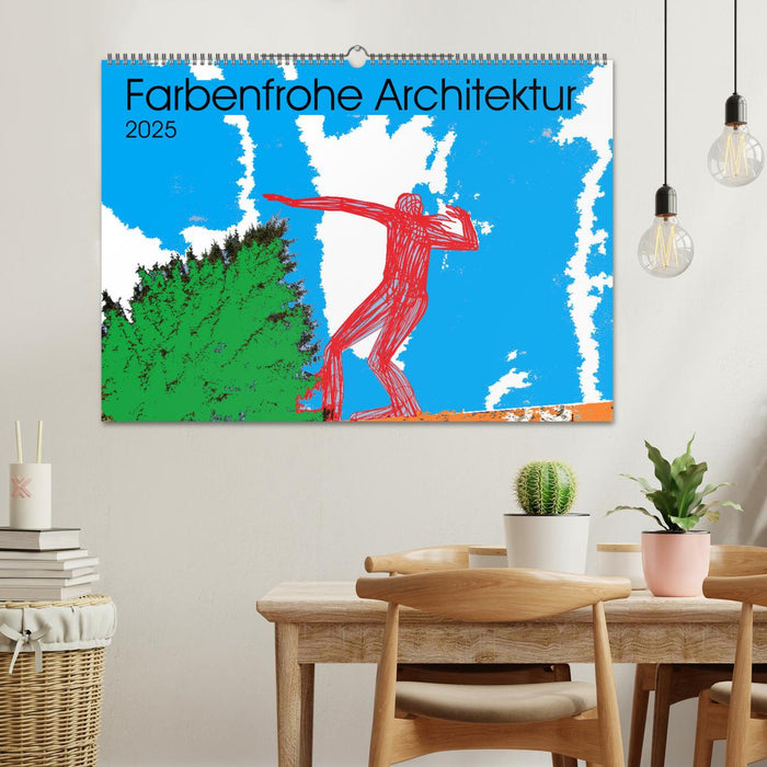 Collage über farbenfrohe Architektur (CALVENDO Wandkalender 2025)