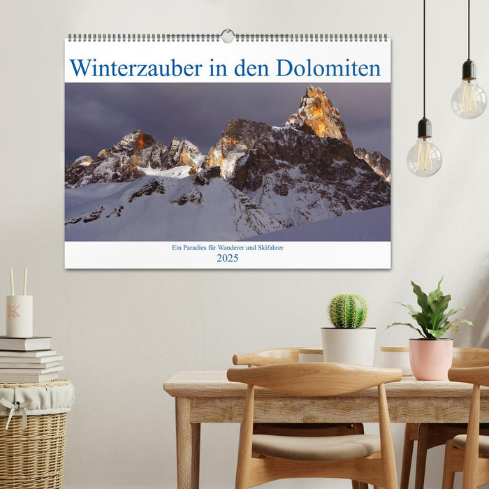 Winterzauber in den Dolomiten (CALVENDO Wandkalender 2025)