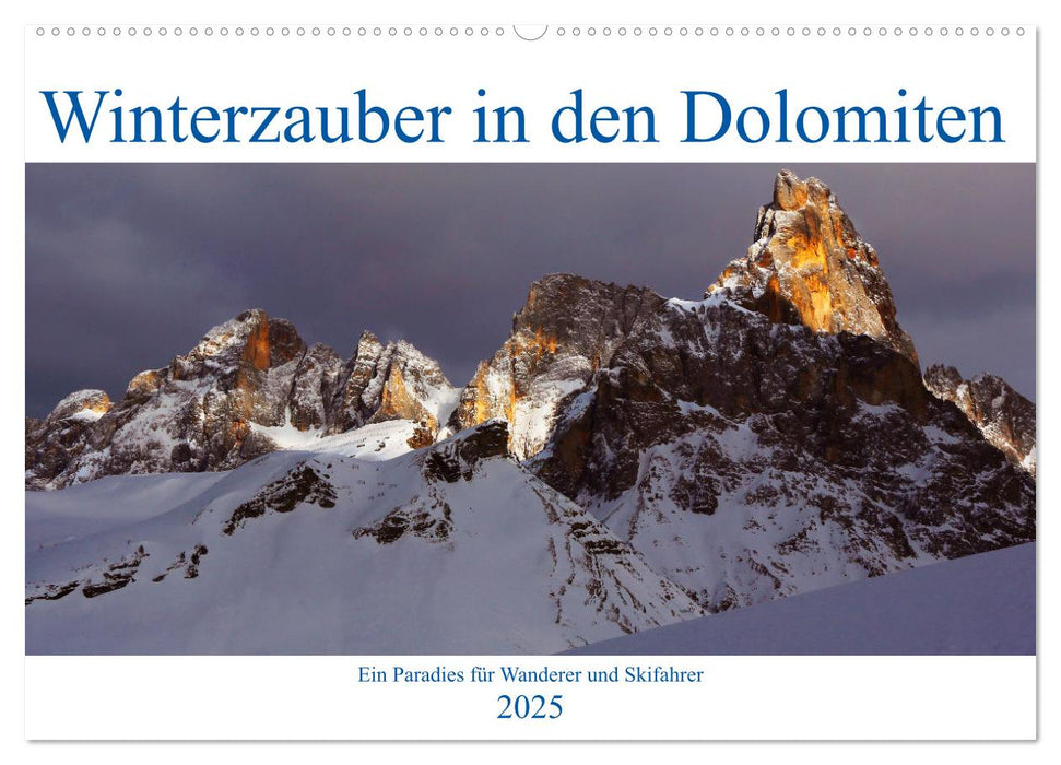 Winterzauber in den Dolomiten (CALVENDO Wandkalender 2025)