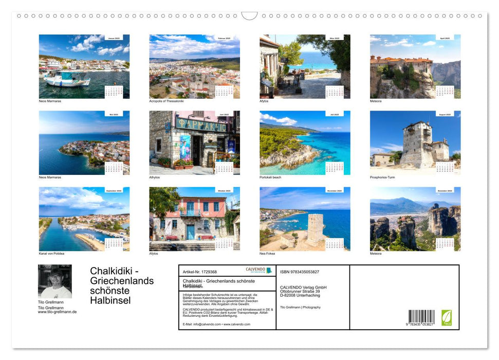 Chalkidiki - Griechenlands schönste Halbinsel (CALVENDO Wandkalender 2025)