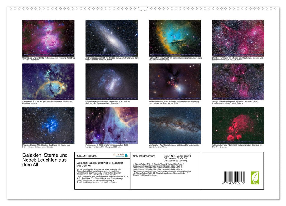 Galaxien, Sterne und Nebel: Leuchten aus dem All (CALVENDO Wandkalender 2025)