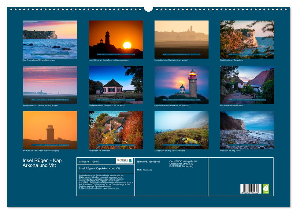 Insel Rügen - Kap Arkona und Vitt (CALVENDO Wandkalender 2025)