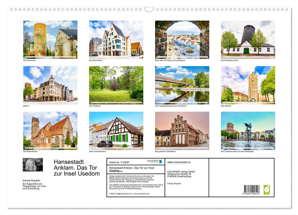 Hansestadt Anklam. Das Tor zur Insel Usedom (CALVENDO Wandkalender 2025)