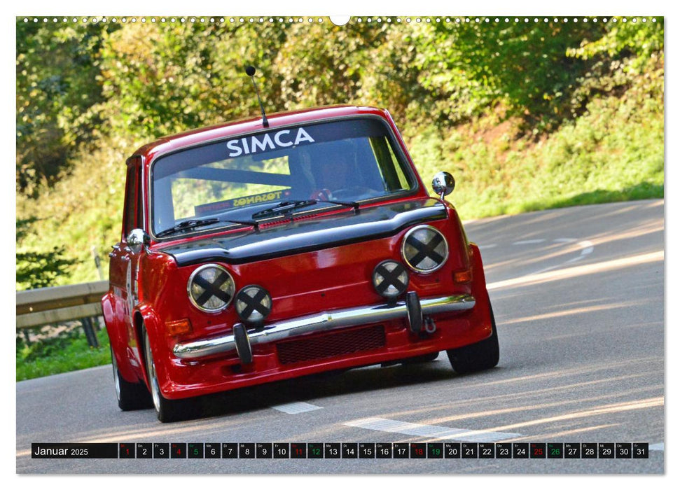 Oldtimer Bergrennen Flotte Franzosen am Berg (CALVENDO Wandkalender 2025)