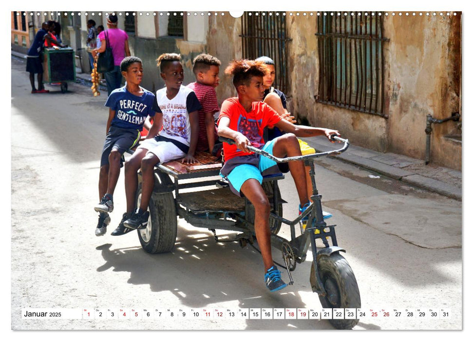 Lebensfreude pur - Kuba-Kids (CALVENDO Wandkalender 2025)