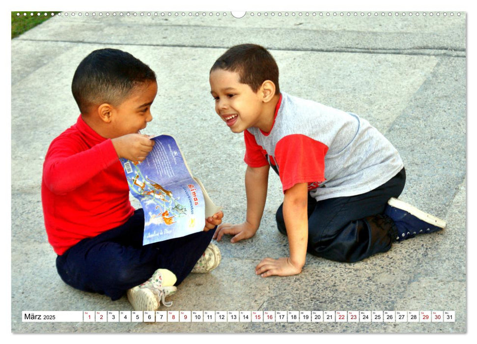 Lebensfreude pur - Kuba-Kids (CALVENDO Wandkalender 2025)