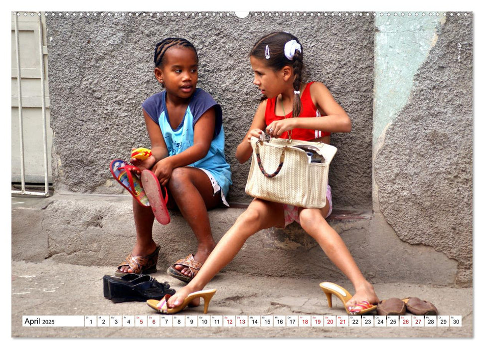 Lebensfreude pur - Kuba-Kids (CALVENDO Wandkalender 2025)