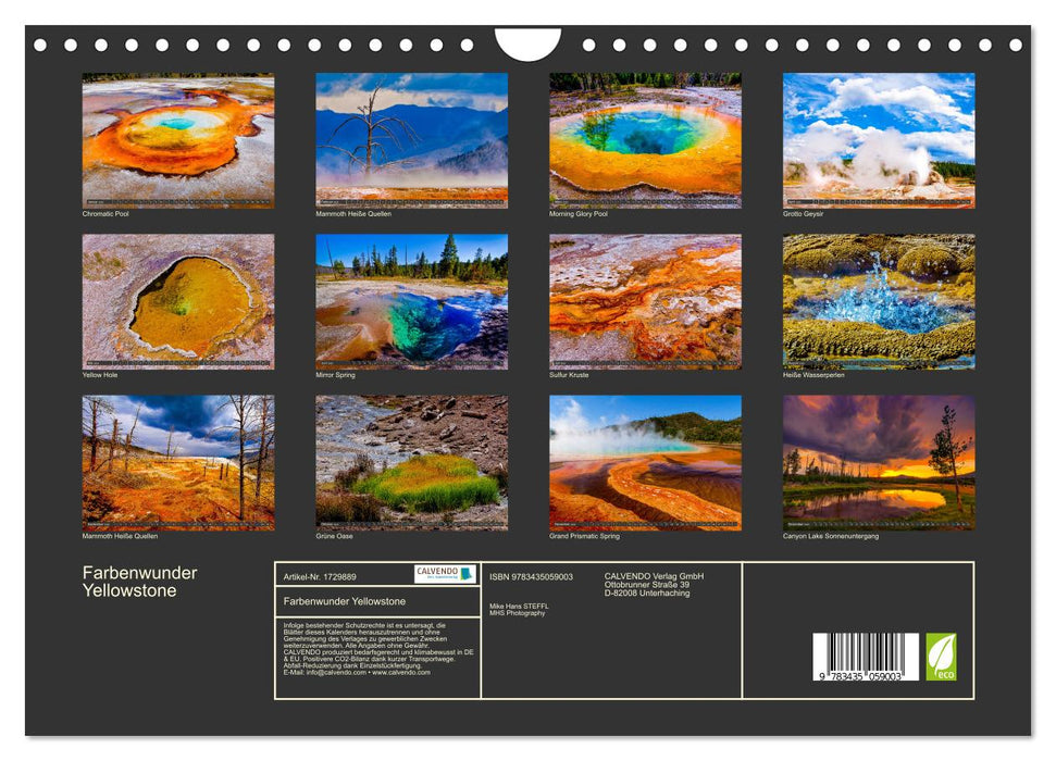 Farbenwunder Yellowstone (CALVENDO Wandkalender 2025)