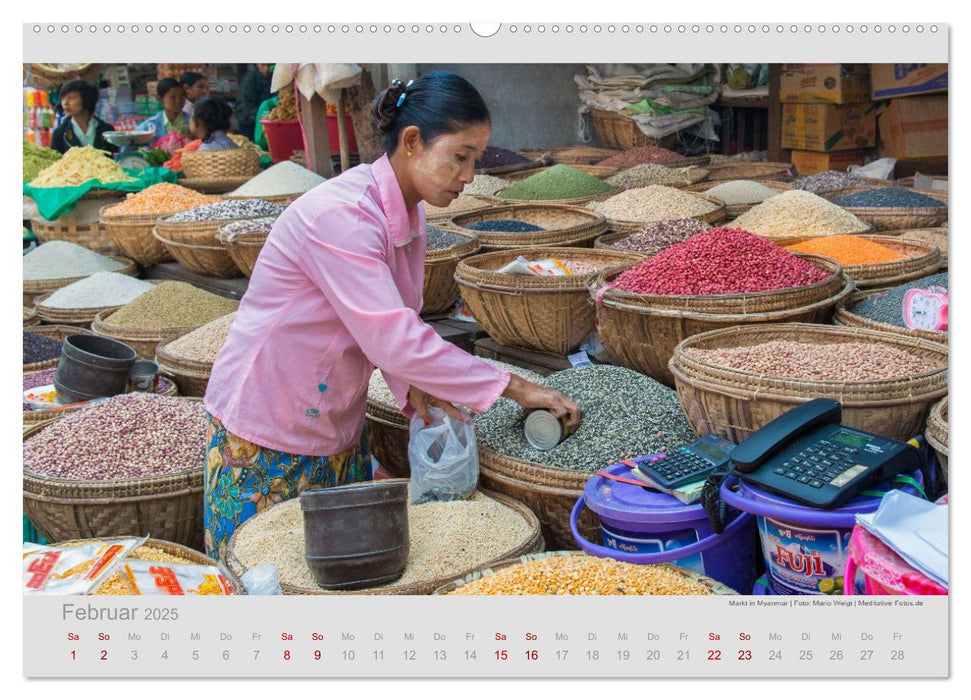 MÄRKTE - Bunte Vielfalt in Asien (CALVENDO Premium Wandkalender 2025)