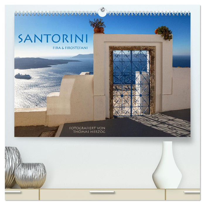 Santorini Fira & Firostefani (CALVENDO Premium Wandkalender 2025)