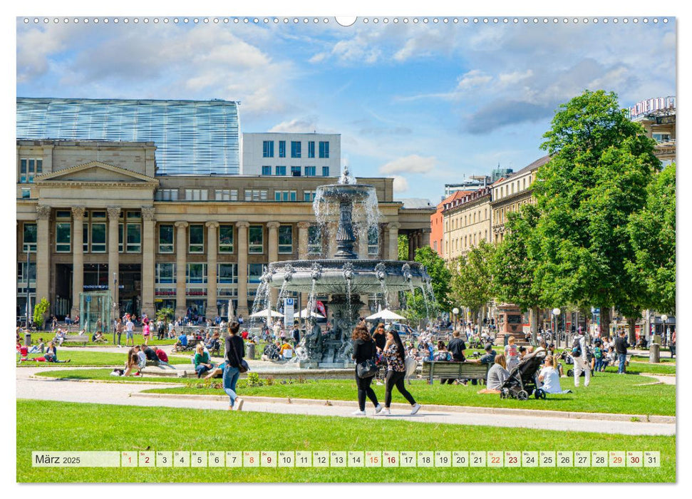 Stuttgart Stadtrundgang (CALVENDO Premium Wandkalender 2025)