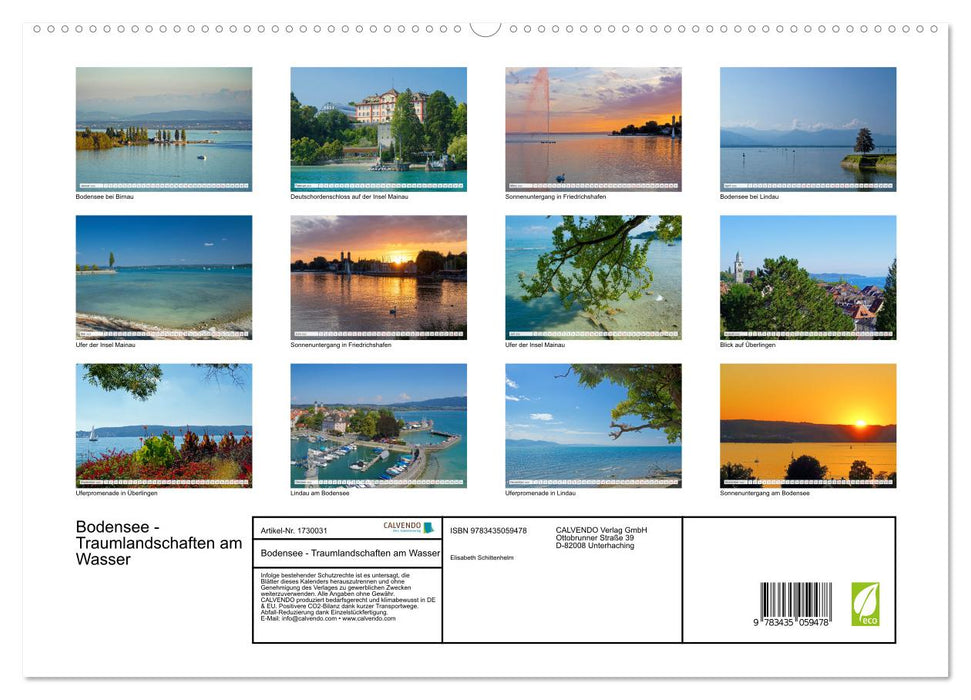 Bodensee - Traumlandschaften am Wasser (CALVENDO Premium Wandkalender 2025)