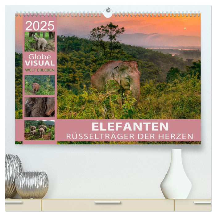 ELEFANTEN - Rüsselträger der Herzen (CALVENDO Premium Wandkalender 2025)