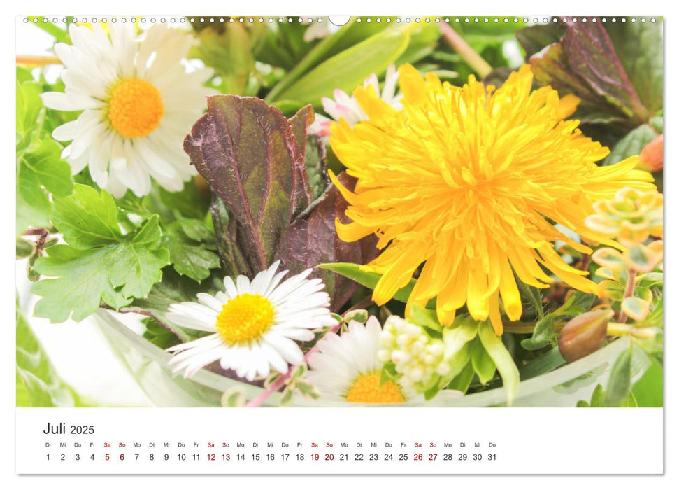 essbare Blüten und Blätter (CALVENDO Premium Wandkalender 2025)