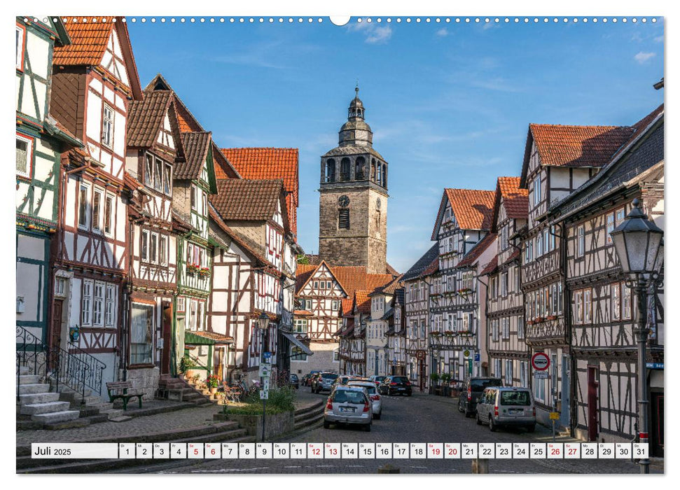 Die deutsche Fachwerkstraße (CALVENDO Premium Wandkalender 2025)