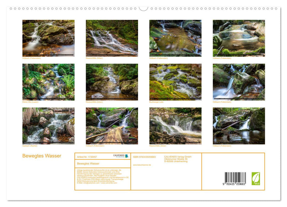 Bewegtes Wasser (CALVENDO Premium Wandkalender 2025)