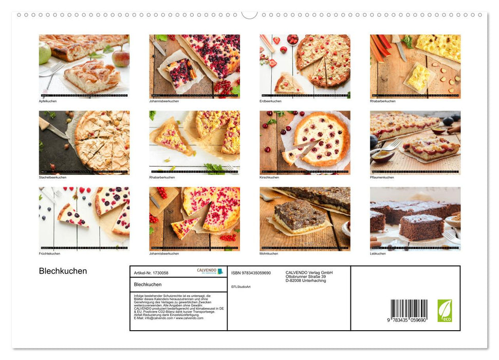 Blechkuchen (CALVENDO Premium Wandkalender 2025)