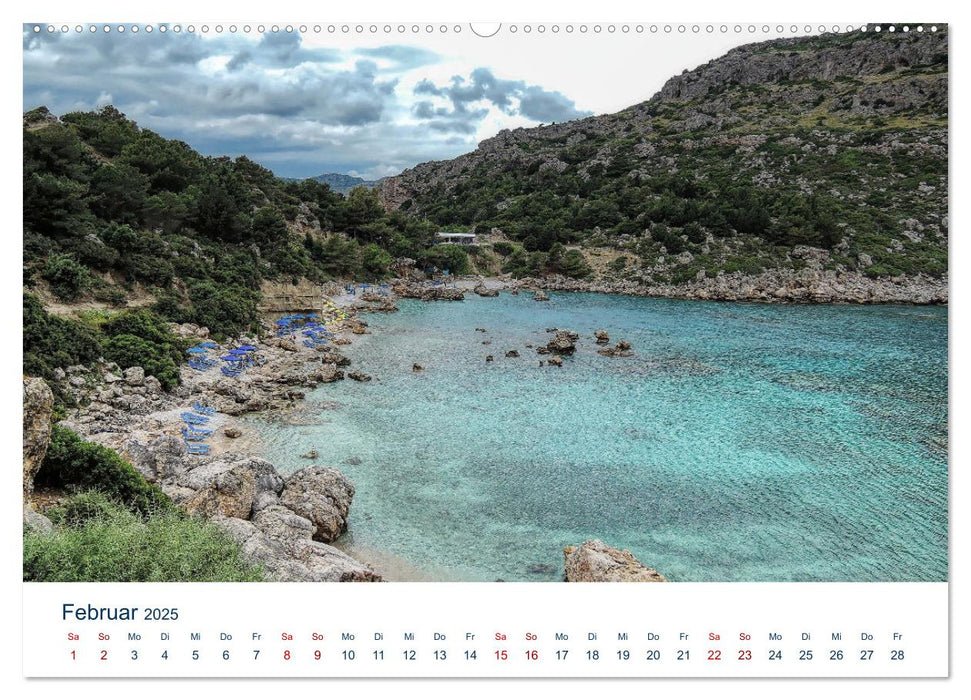 Rhodos - Insel des Sonnengottes Helios (CALVENDO Premium Wandkalender 2025)