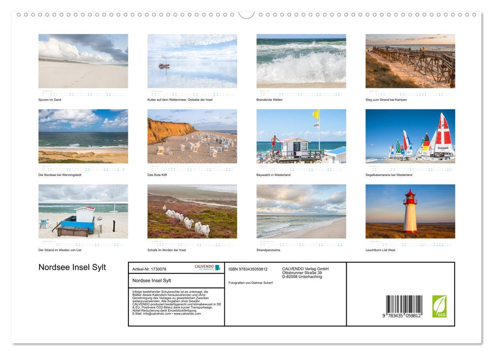 Nordsee Insel Sylt (CALVENDO Premium Wandkalender 2025)