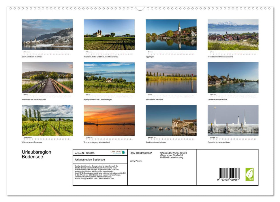 Urlaubsregion Bodensee (CALVENDO Premium Wandkalender 2025)