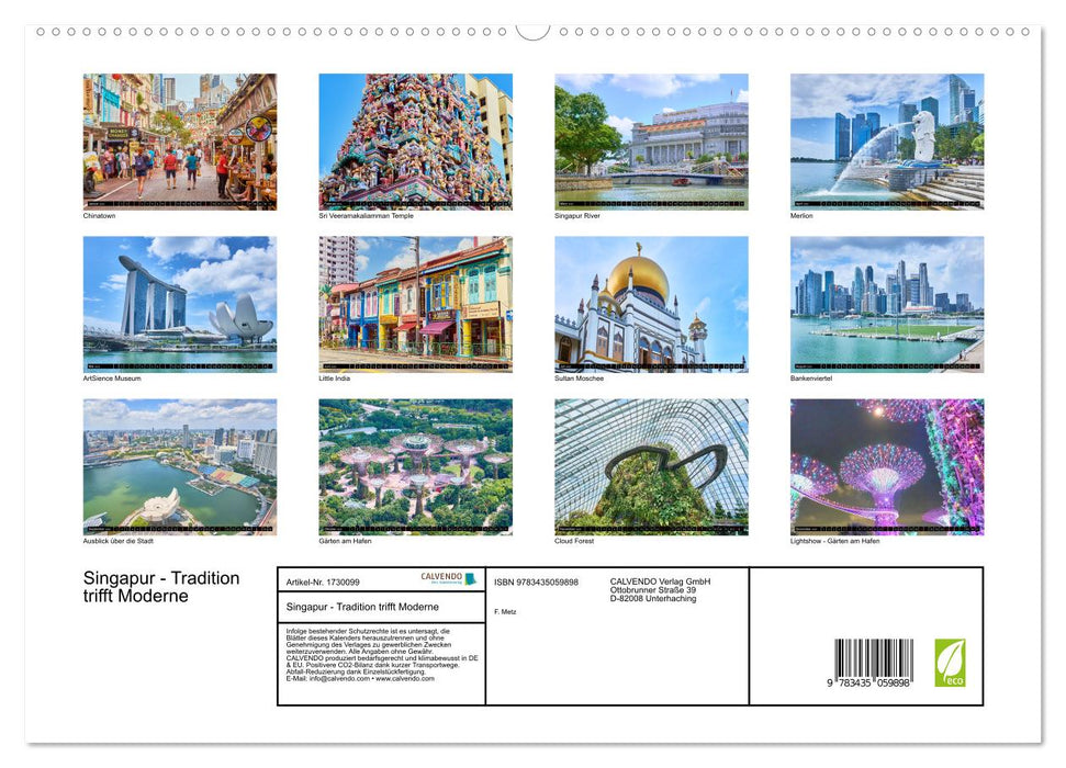 Singapur - Tradition trifft Moderne (CALVENDO Premium Wandkalender 2025)