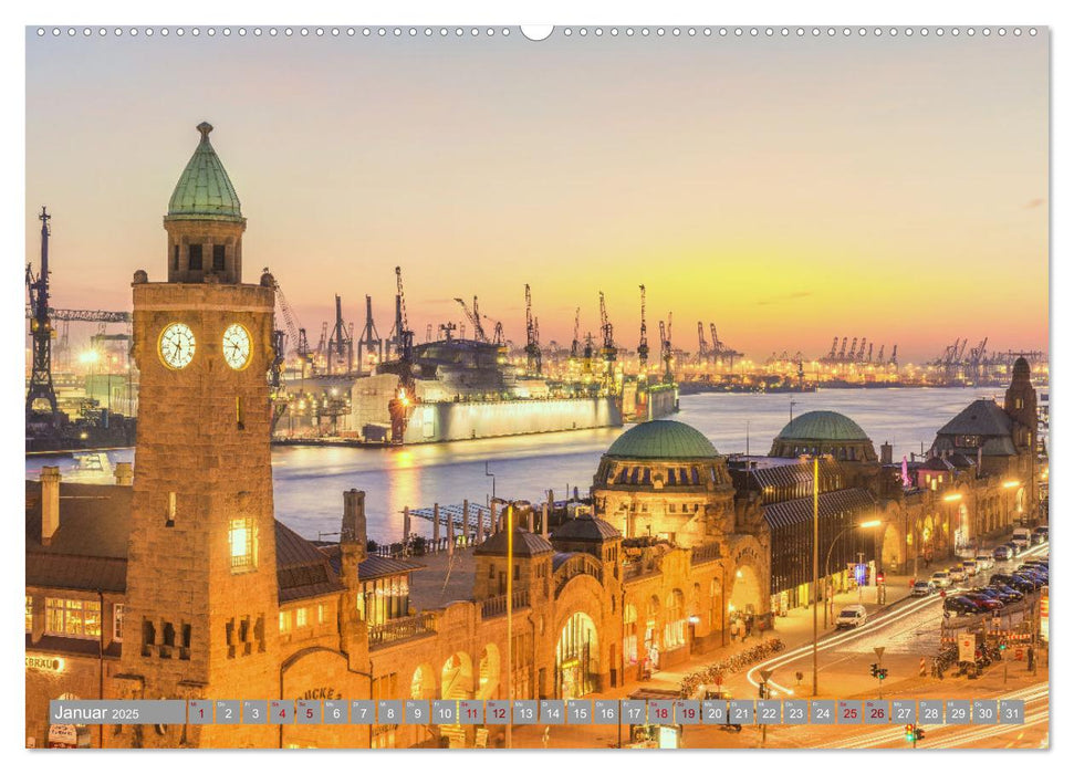 HAMBURG - Maritime Metropole (CALVENDO Premium Wandkalender 2025)