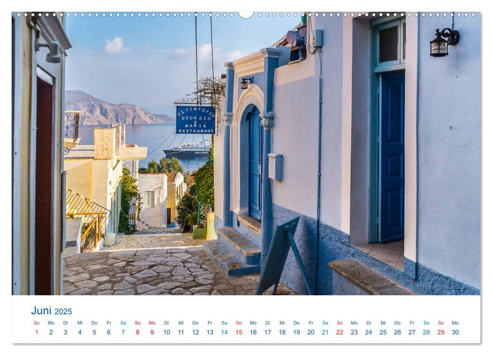 Symi 2025, Perle der Ägäis (CALVENDO Premium Wandkalender 2025)