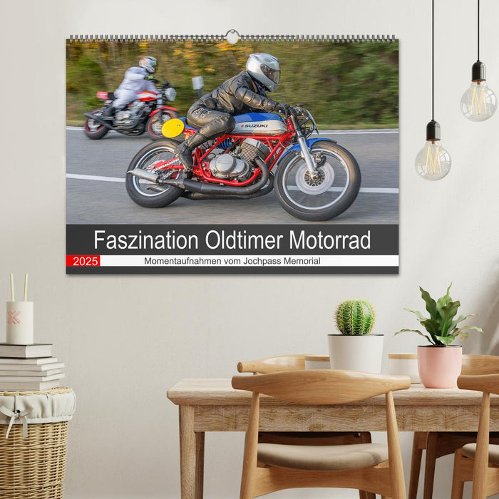 Faszination Oldtimer Motorrad - Momentaufnahmen vom Jochpass Memorial (CALVENDO Wandkalender 2025)