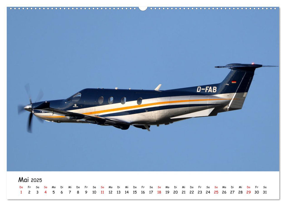 Flugzeuge am blauen Himmel (CALVENDO Premium Wandkalender 2025)