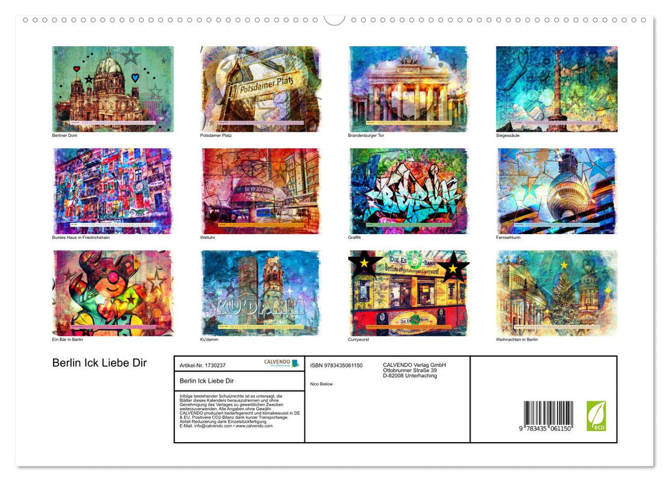 Berlin Ick Liebe Dir (CALVENDO Premium Wandkalender 2025)