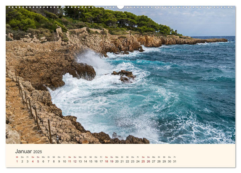 Wunderschöne Côte d'Azur (CALVENDO Premium Wandkalender 2025)