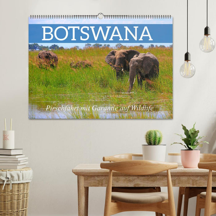 Botswana- Pirschfahrt mit Garantie auf Wildlife (CALVENDO Wandkalender 2025)