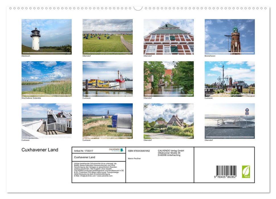 Cuxhavener Land (CALVENDO Premium Wandkalender 2025)