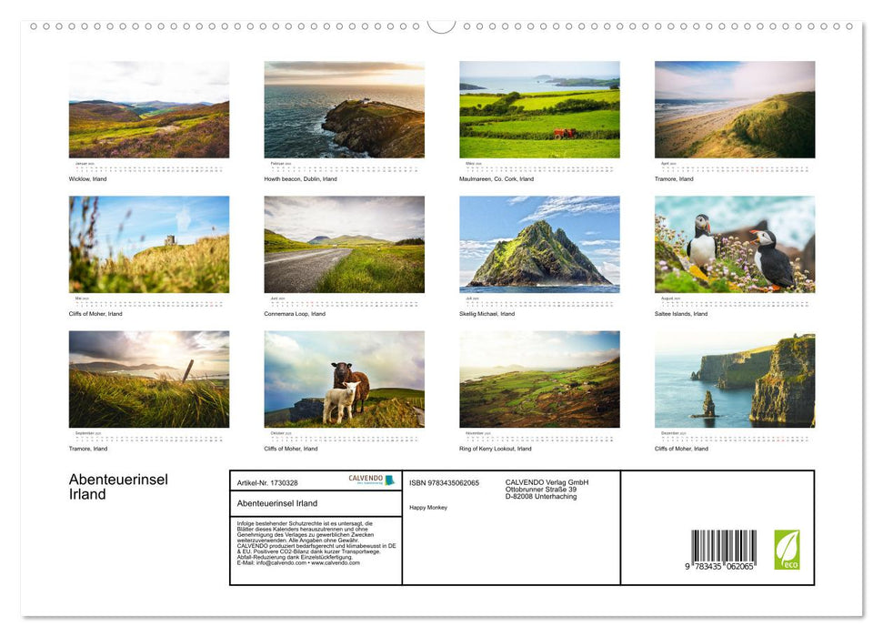 Abenteuerinsel Irland (CALVENDO Premium Wandkalender 2025)