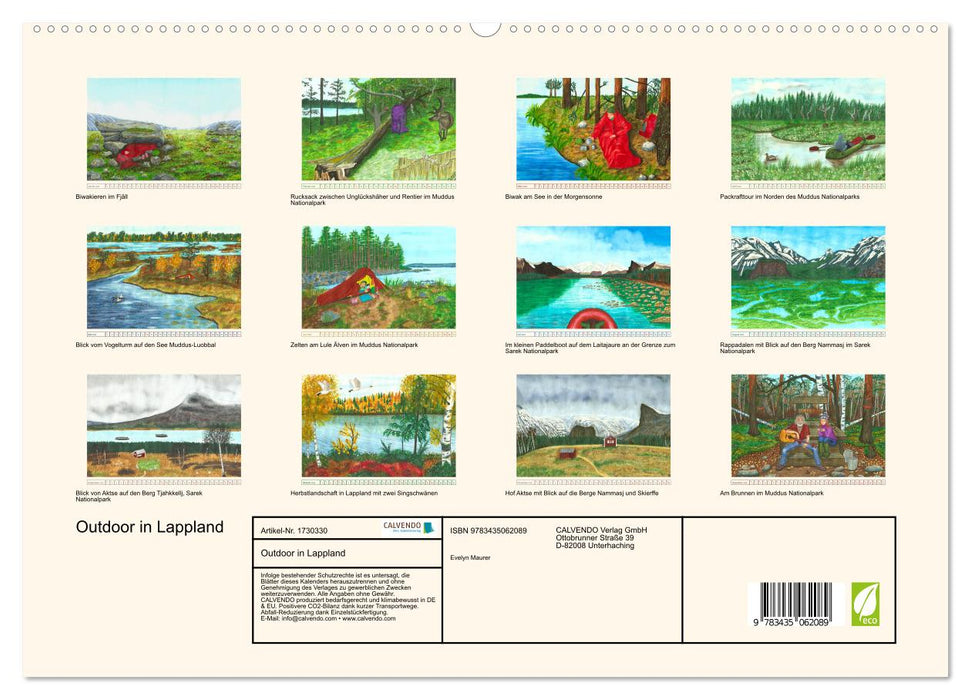 Outdoor in Lappland (CALVENDO Premium Wandkalender 2025)