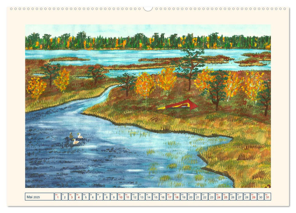 Outdoor in Lappland (CALVENDO Premium Wandkalender 2025)