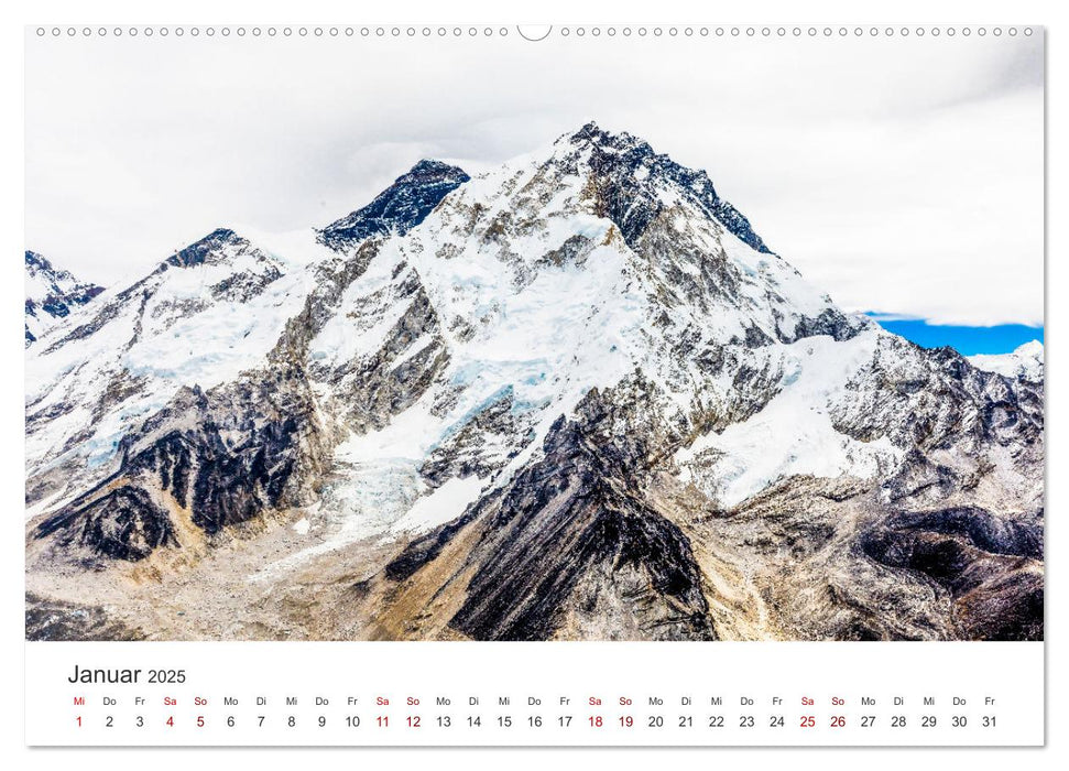 Ein Flug in den Bergen - Himalaya (CALVENDO Premium Wandkalender 2025)