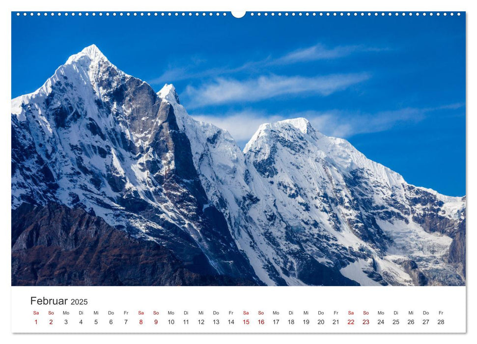 Ein Flug in den Bergen - Himalaya (CALVENDO Premium Wandkalender 2025)