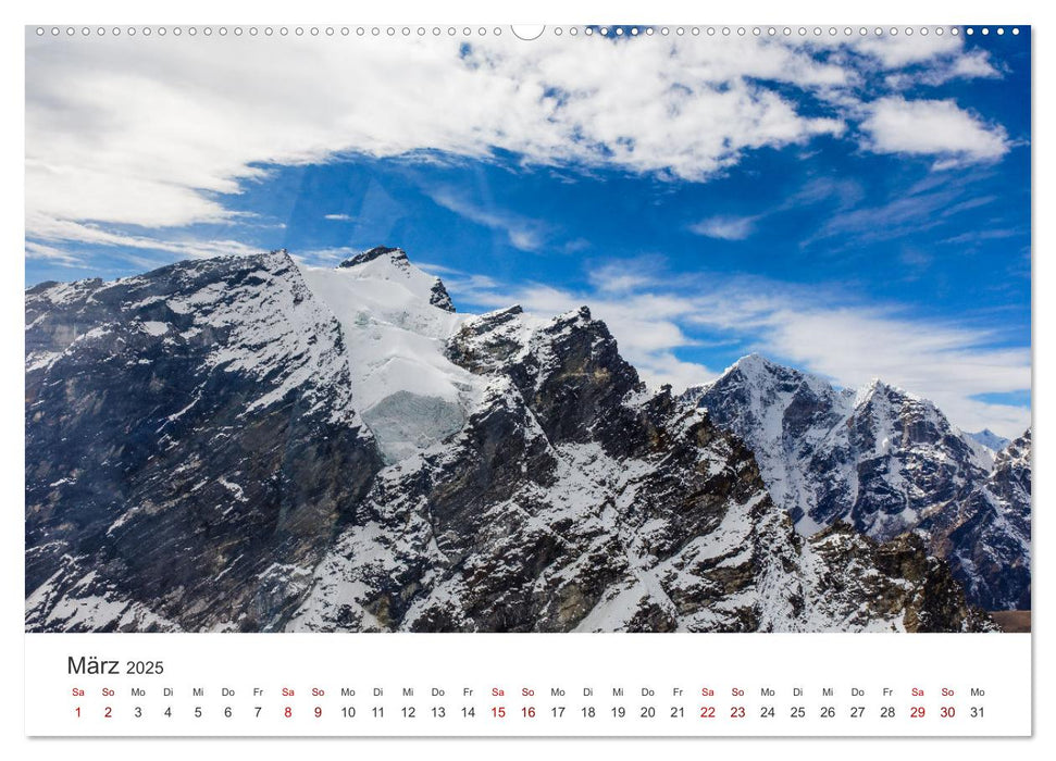 Ein Flug in den Bergen - Himalaya (CALVENDO Premium Wandkalender 2025)