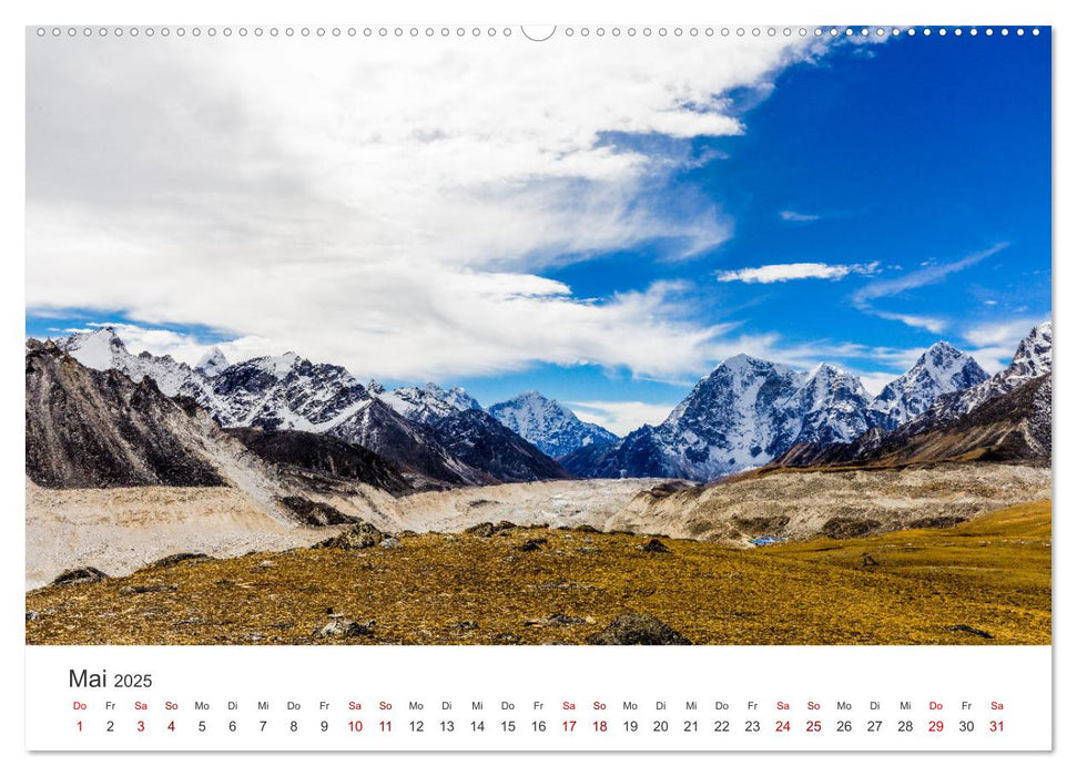 Ein Flug in den Bergen - Himalaya (CALVENDO Premium Wandkalender 2025)